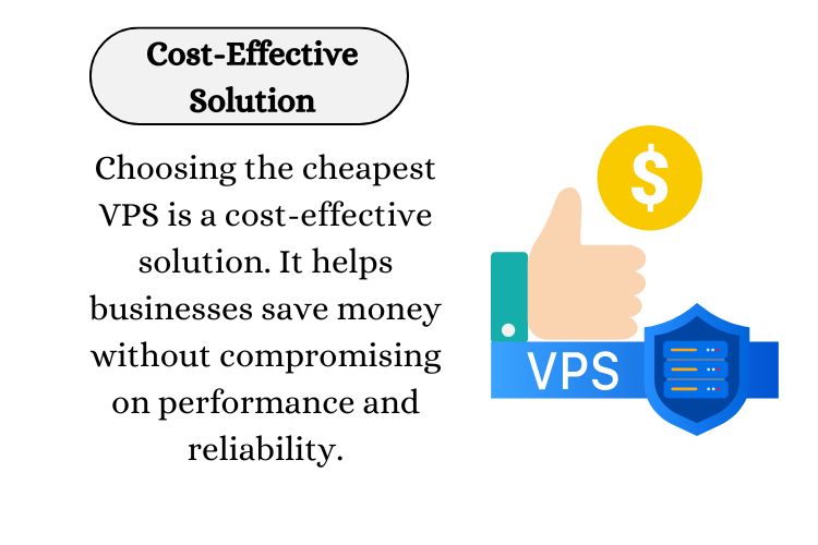 Choosing the cheapest VPS is a cost-effective solution. It helps businesses save money without compromising on performance and reliability.